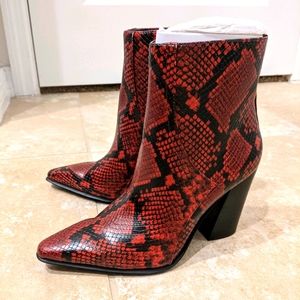 Snake Skin Ankle Boots